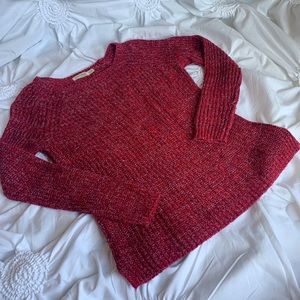 Pink and red sweater